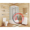 Душевая кабина NG- 8308-14 (900х900х2100) высокий поддон(40см), стекло МАТОВОЕ белые профиля