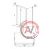 Душевое ограждение Ambassador Diamond 12011107L (1200x800x2000), 1 место