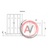 Душ. уголок NG- 008-14Q BLACK (800х800х1950) низкий поддон(13см) стекло МОЗАИКА 2 места