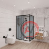 Душевая кабина NG- 6912-01QL BLACK (1200х800х2100) низкий поддон (16 см) стекло ТОНИРОВАННОЕ, 4 места