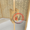 Душевая кабина NG-7744G (1200x1200х2150) высокий поддон стенки ЗОЛОТО