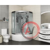 Душевая кабина NG-7744W (1200x1200х2150) высокий поддон стенки БЕЛЫЕ