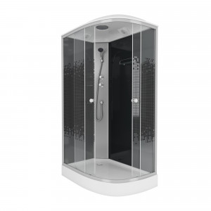 Душевая кабина NG- 4512-08L BLACK(1200х800х2150) низкий поддон(13см) стекло МОЗАИКА