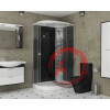 Душевая кабина NG- 4512-08R BLACK(1200х800х2150) низкий поддон(13см) стекло МОЗАИКА