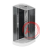 Душевая кабина NG- 4512-08R BLACK(1200х800х2150) низкий поддон(13см) стекло МОЗАИКА