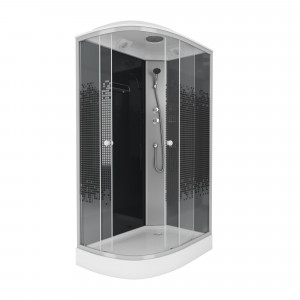 Душевая кабина NG- 4512-08R BLACK(1200х800х2150) низкий поддон(13см) стекло МОЗАИКА
