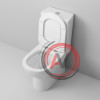 Унитаз GR-4448S (680*390*790) напольный из 2 мест с тонкой крышкой