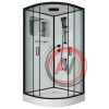 Душевая кабина NG- 6901-01 BLACK (900х900х2100) низкий поддон (16 см), стекло ТОНИРОВАННОЕ, 4 места