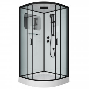 Душевая кабина NG- 6901-01 BLACK (900х900х2100) низкий поддон (16 см), стекло ТОНИРОВАННОЕ, 4 места