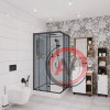 Душевая кабина NG- 6902-01Q BLACK (1000х1000х2100) низкий поддон(16 см) стекло ТОНИРОВАННОЕ, 4 места