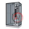 Душевая кабина NG- 6912-01GQL BLACK (1200х800х2100) низкий поддон(16 см) стекло ТОНИРОВАННОЕ,5 мест