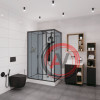 Душевая кабина NG- 6912-01GQL BLACK (1200х800х2100) низкий поддон(16 см) стекло ТОНИРОВАННОЕ,5 мест