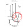 Душ.ограждение GR-4121R Galaxy 120*90*190 двери раздвижные 2 места