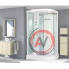 Душевая кабина NG-303-01LN (1200х800х2200) низкий поддон(16см) стекло МОЗАИКА