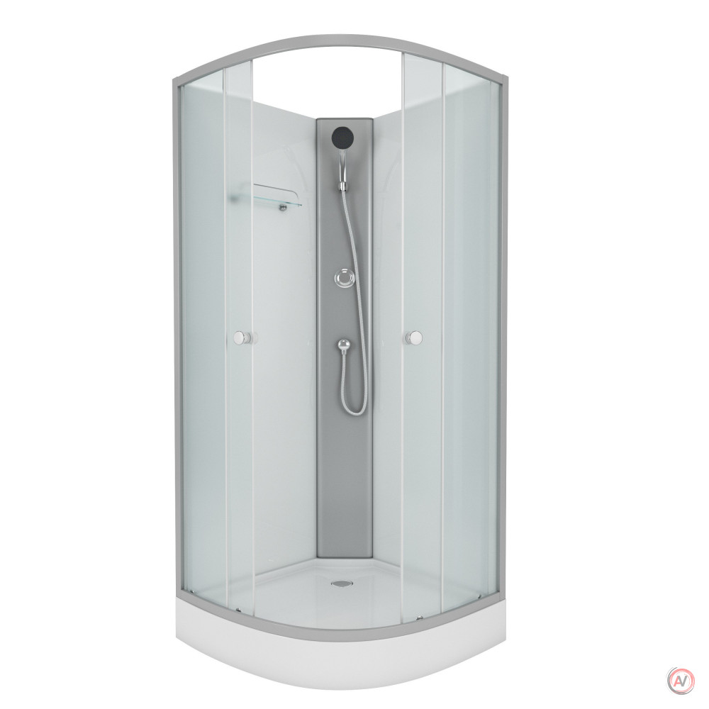 Душевая кабина NG- 4301-08BK (900х900х2000) низкий поддон(13см) стекло МАТОВОЕ