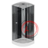 Душевая кабина NG- 4501-08BLACK (900х900х2150) низкий поддон(13см) стекло МОЗАИКА