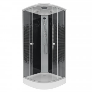 Душевая кабина NG- 4501-08BLACK (900х900х2150) низкий поддон(13см) стекло МОЗАИКА