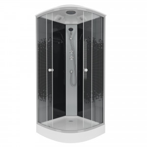 Душевая кабина NG- 4502-08BLACK (1000х1000х2150) низкий поддон(13см) стекло МОЗАИКА