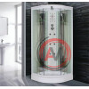 Душевая кабина NG-7012-01 (1200х1200х2200) низкий поддон(16см) стекло ПОЛОСАТОЕ