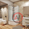 Душевая кабина NG- 7308-08BK (900х900х2000) высокий поддон(40см) стекло МАТОВОЕ
