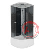 Душевая кабина NG- 7508-08BLACK (900х900х2150) высокий поддон(40см) стекло МОЗАИКА