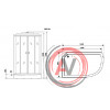 Душевая кабина NG-903-01R (1200х800*2200) низкий поддон(16см) стекло ТОНИРОВАННОЕ