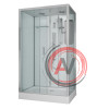 Душевая кабина NG- 6012-01GQL (1200х800х2100) низкий поддон (16 см) стекло ПРОЗРАЧНОЕ, 5 мест