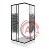 Душ. уголок NG- 009-14Q BLACK (900х900х1950) низкий поддон(13см) стекло МОЗАИКА, 2 места