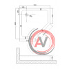 Душ. поддон NG-90-90D (90*90*13) трапеция, для 6605,6805