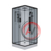 Душевая кабина NG- 6901-01GQ BLACK (900х900х2100) низкий поддон(16 см) стекло ТОНИРОВАННОЕ, 4 места