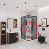 Душевая кабина NG- 6901-01GQ BLACK (900х900х2100) низкий поддон(16 см) стекло ТОНИРОВАННОЕ, 4 места