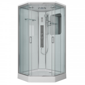 Душевая кабина NG- 6001-01GD (900х900х2200) низкий поддон (16 см) стекло ПРОЗРАЧНОЕ, 4 места