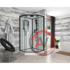 Душевая кабина NG- 6902-01D BLACK (1000х1000х2200) низкий поддон (16 см) стекло ТОНИРОВАННОЕ, 4 места