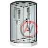 Душевая кабина NG- 6902-01D BLACK (1000х1000х2200) низкий поддон (16 см) стекло ТОНИРОВАННОЕ, 4 места