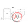 Душевая кабина NG- 6902-01D BLACK (1000х1000х2200) низкий поддон (16 см) стекло ТОНИРОВАННОЕ, 4 места
