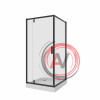 Душ. ограждение NG-6801-08 BLACK (90*90*190) квадрат, дверь распашная, 1 место