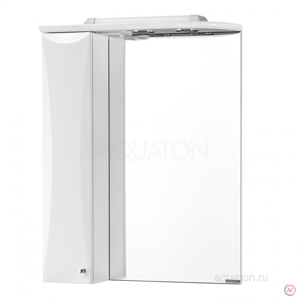 Зеркальный шкаф Aquaton Джимми 57 левый белый 1A034002DJ01L
