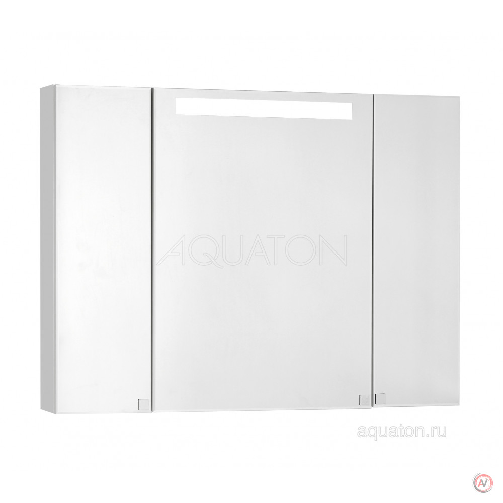 Зеркальный шкаф Aquaton Мадрид 100 со светильником белый 1A111602MA010