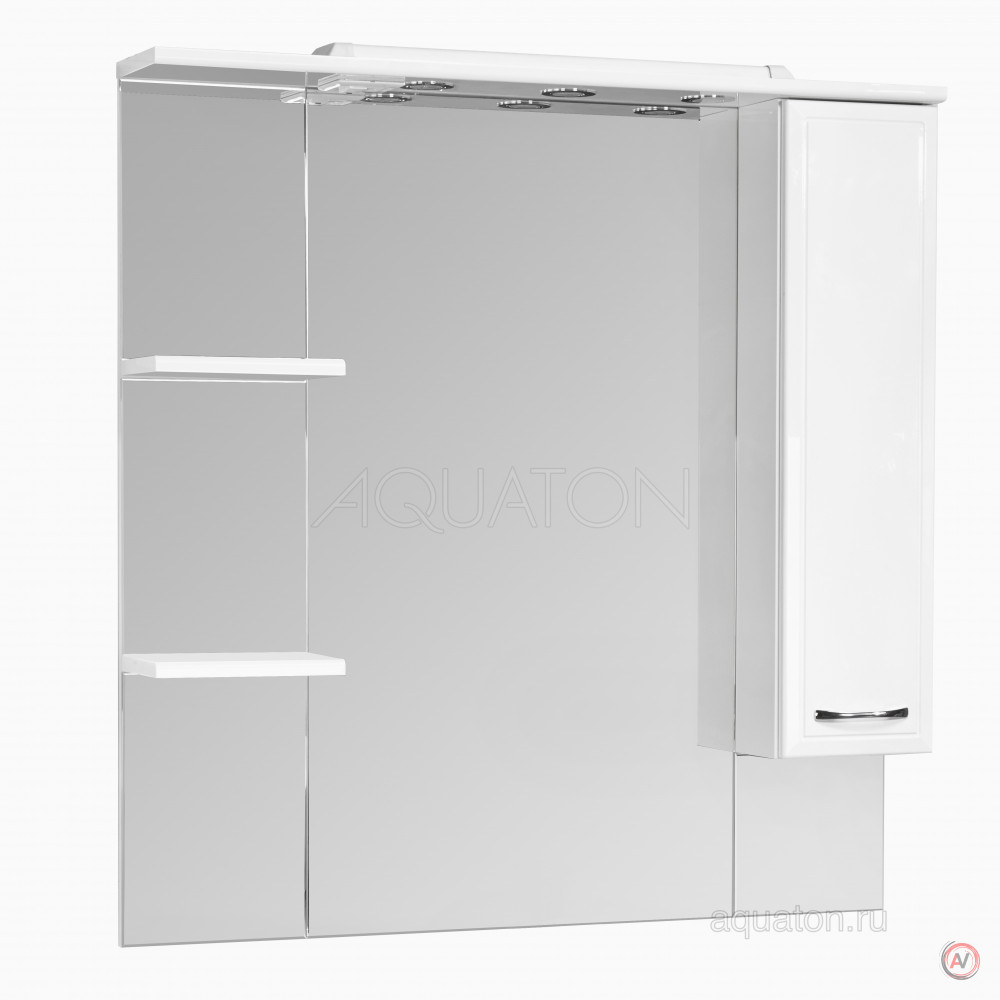 Зеркальный шкаф Aquaton Эмили 105 правый белый 1A008602EM01R