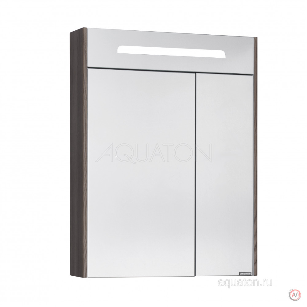 Зеркальный шкаф Aquaton Сильва 60 дуб макиато 1A216202SIW50