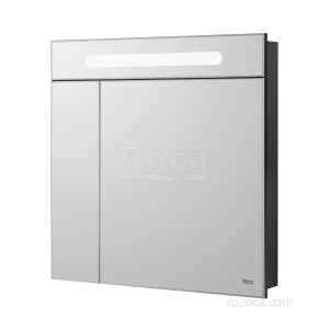 VICTORIA NORD BLACK EDITION зеркальный шкаф с LED-подсветкой 800 мм, черный глянец