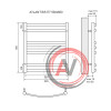 Полотенцесушитель водяной Lemark Atlantiss LM32607RBL П7 500x600, черный