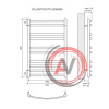 Полотенцесушитель электрический Lemark Atlantiss LM32810REBL П10 500x800, левый/правый, черный