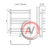 Полотенцесушитель водяной Lemark Luna LM41607 П7 500x600