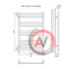 Полотенцесушитель водяной Lemark Bellario LM68810BL П10 500x800, черный
