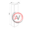 Пенал для ванной комнаты, подвесной, белый, 36 см, Rise, IDDIS, RIS36W0i97