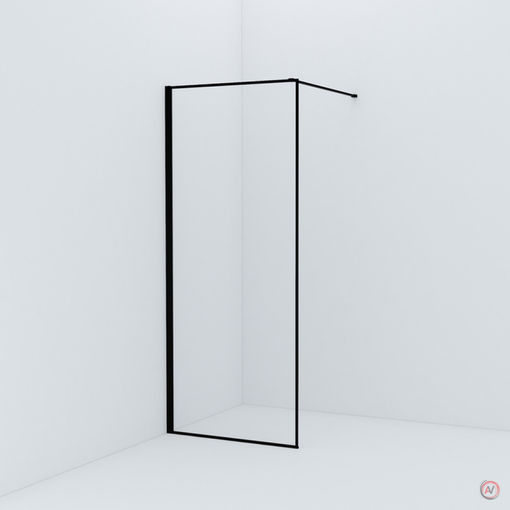 Душевая перегородка Walk In, черный 80x195, Slide, IDDIS, SLI8BS8i23