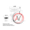 Выпуск для умывальника без перелива, Optima Home, черный матовый, IDDIS, OPHBM00i88
