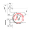 Смеситель для ванны с длинным изливом, Duplex, Milardo, DUPSB02M10