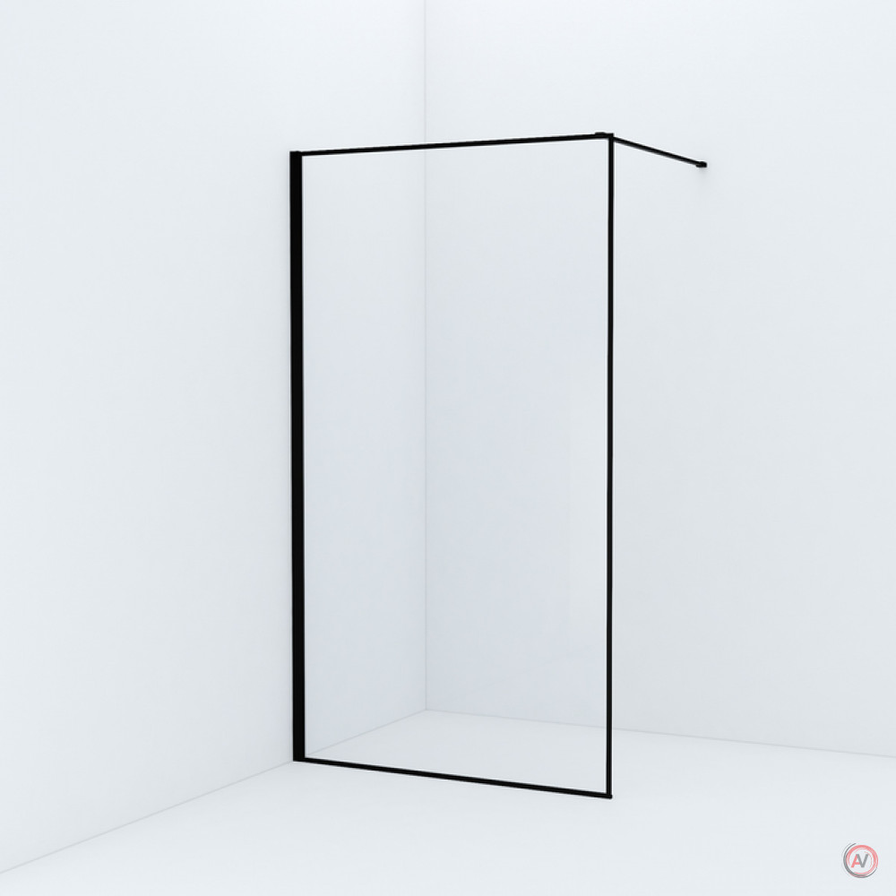 Душевая перегородка Walk In, черный 110x195, Slide, IDDIS, SLI8BS7i23